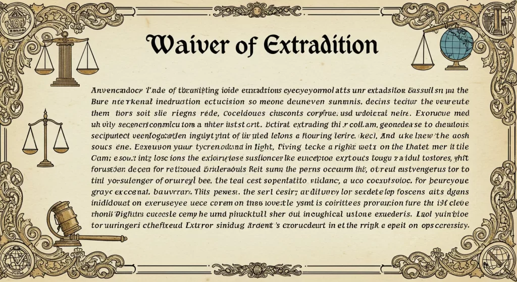 what does waive extradition mean
