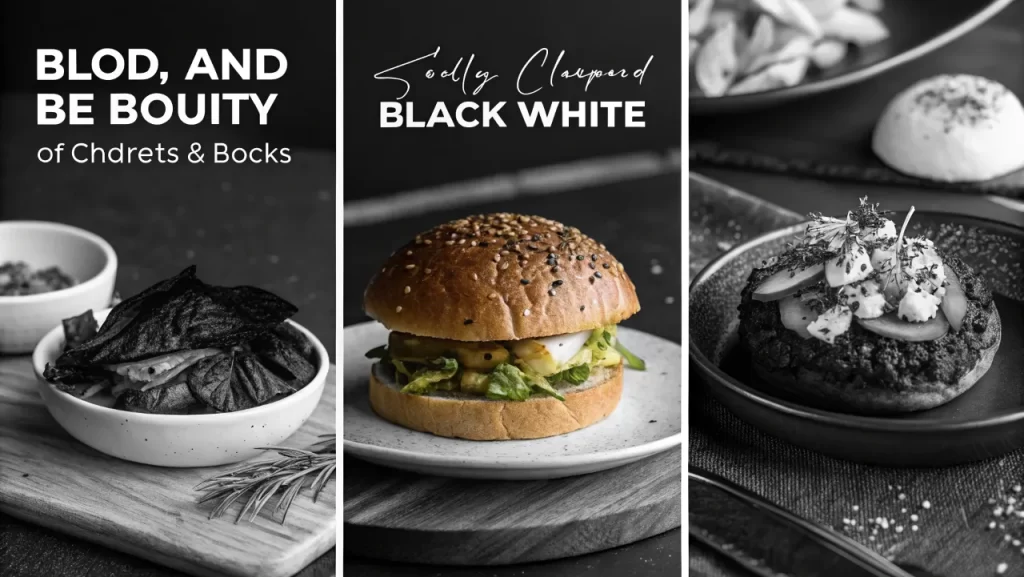 black and white food