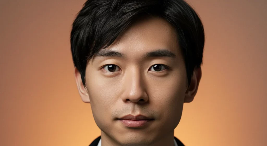 Close-up of a man with short black hair.